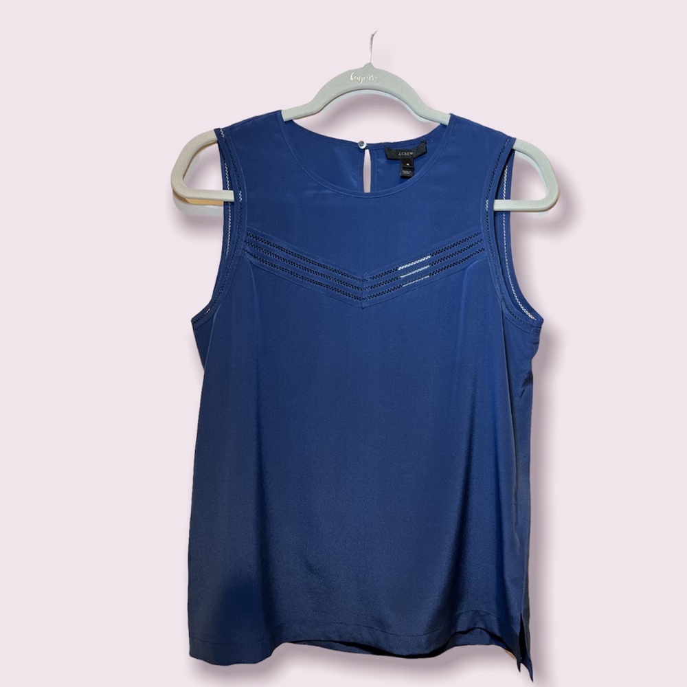 J.Crew Sleeveless Blouse New in Blue